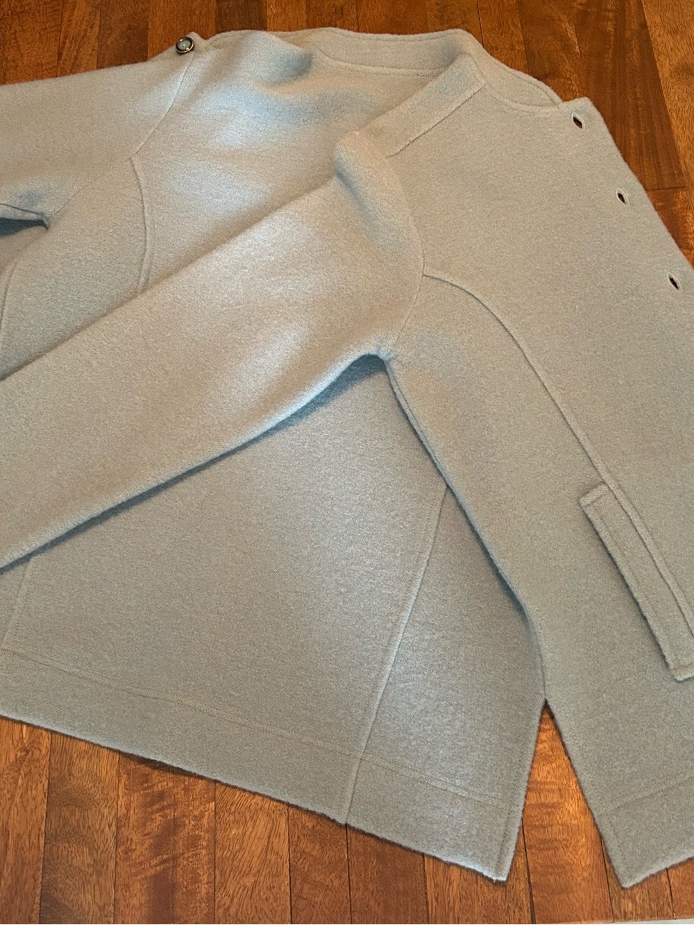 Norm Thompson Baby Blue Wool Coat - Picture 12 of 15